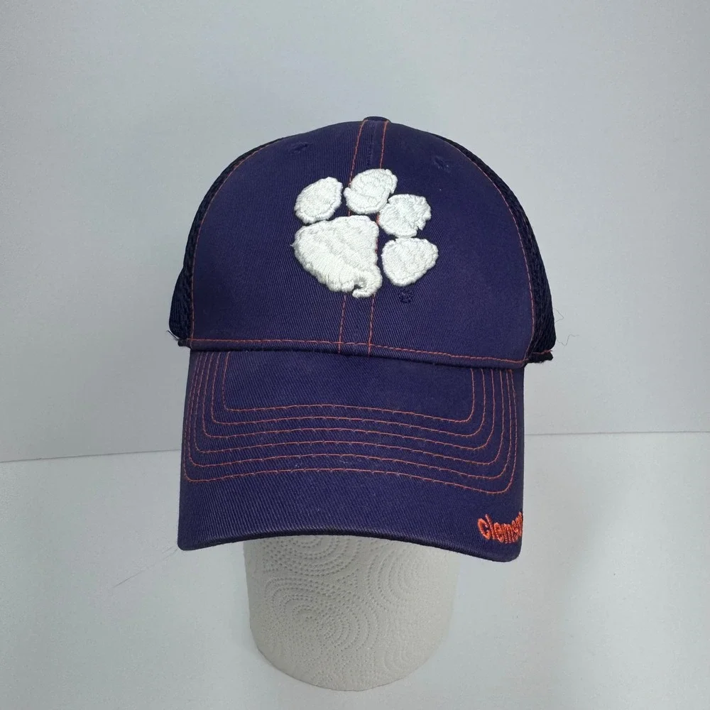 Clemson Tigers Hat‎ Cap Fitted New Era 39Thirty Adult Mesh Back Sz S/M